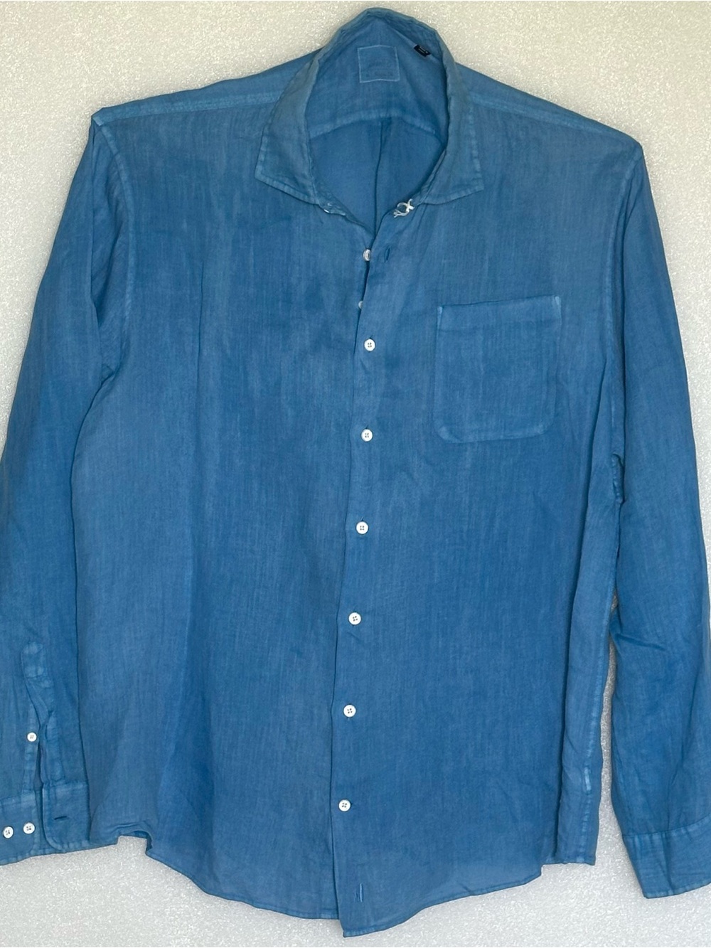 johnnie-O Emory 100% Linen Button-Down Men's Shirt in Tide Sz XL